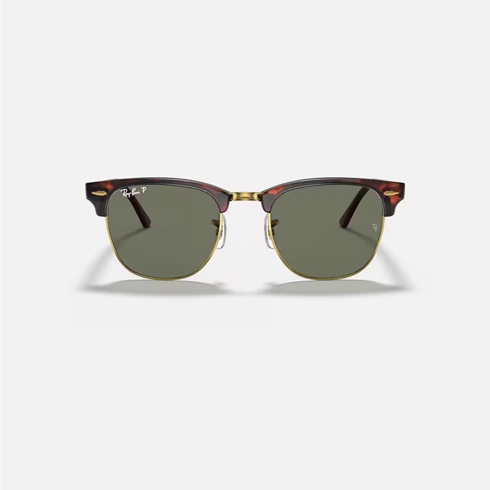 Clubmaster Classic Ray Ban polished tortoise on gold framed sunglasses